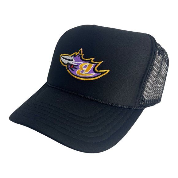 NEW VINTAGE STYLE BALTIMORE RAVENS UPSIDE DOWN BLACK TRUCKER HAT CAP TRENDY - Picture 2 of 3